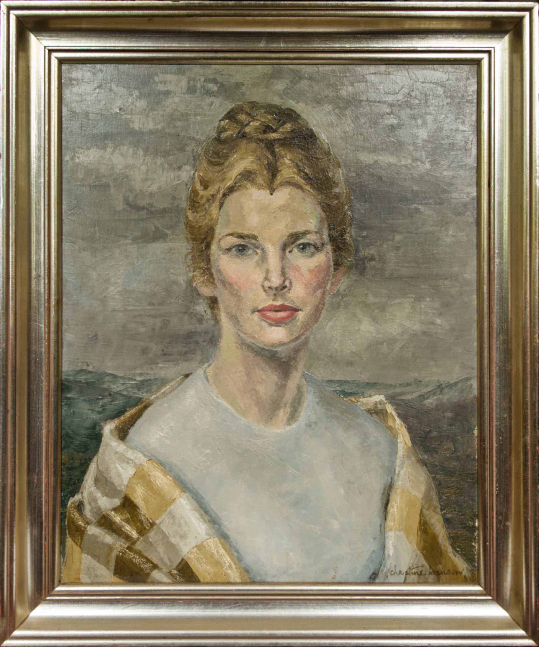 Katie White palette knife portrait