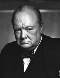 A black and white photograph of Sir_Winston_Churchill by Yousuf Karsh