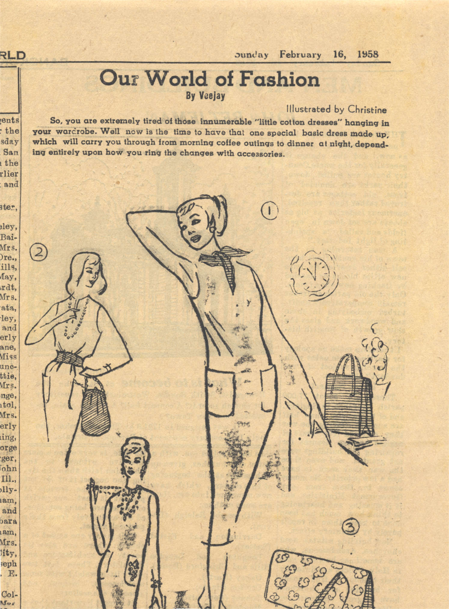 Bangkok World 1958, Febuary16 article