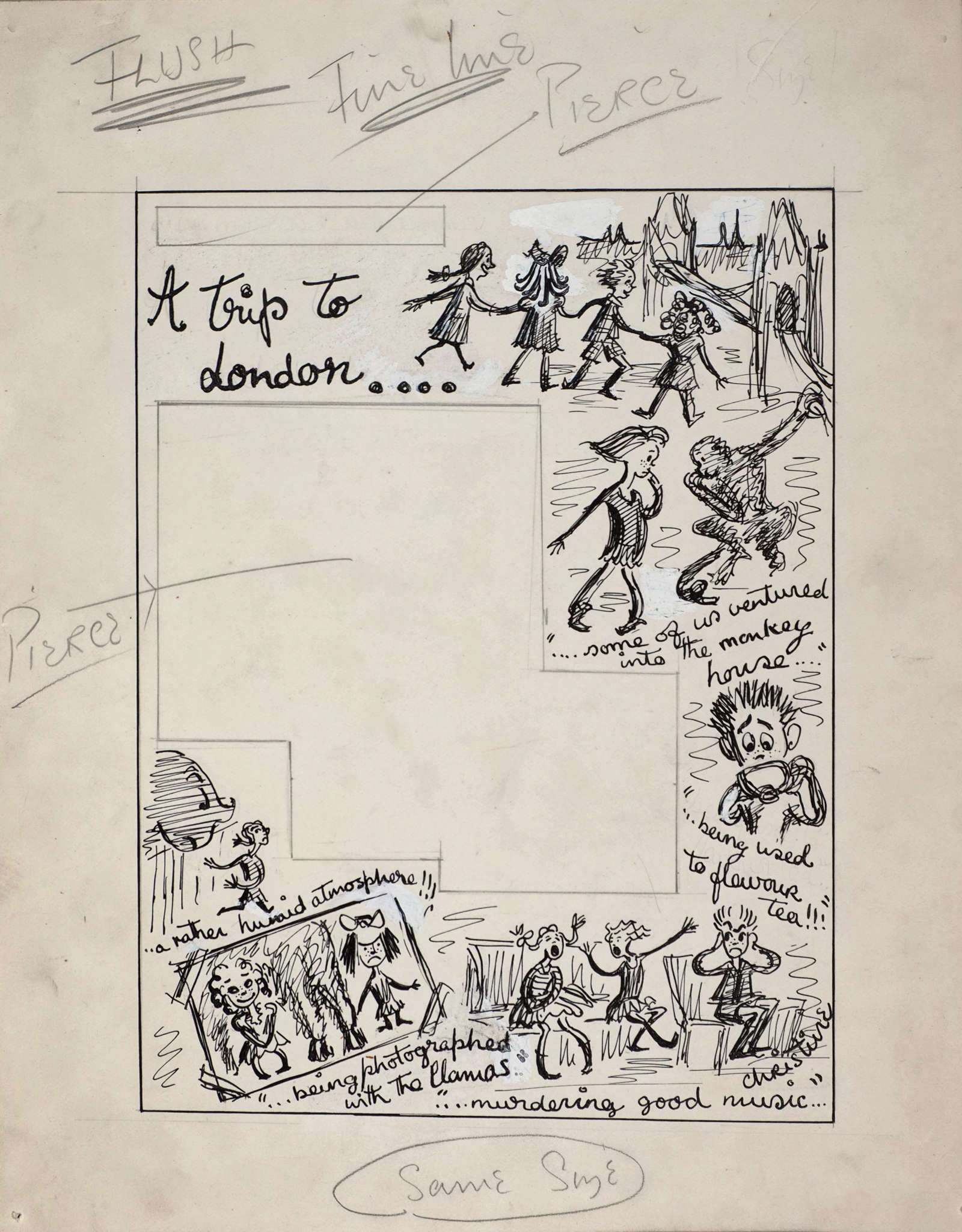 Gaumont British Junior Club, a Trip London original artwork version one, 1947