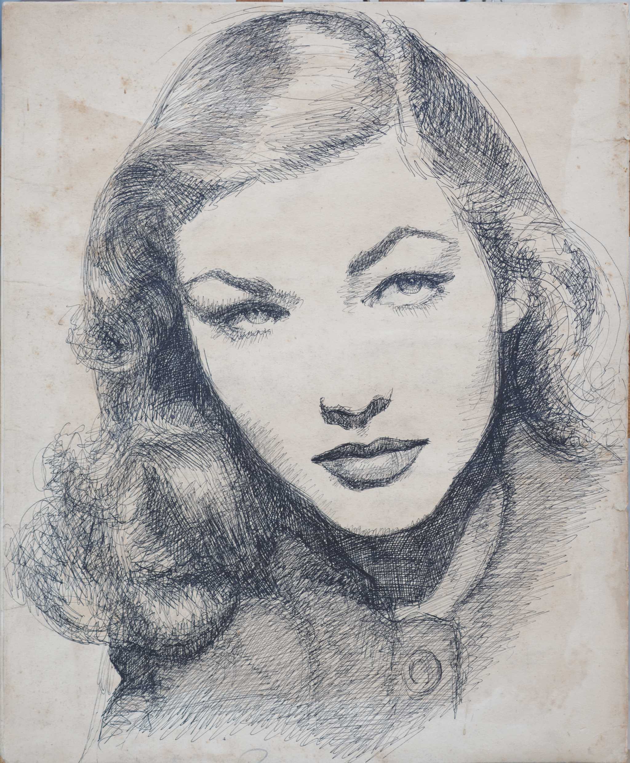 Lauren Bacall drawing 1948