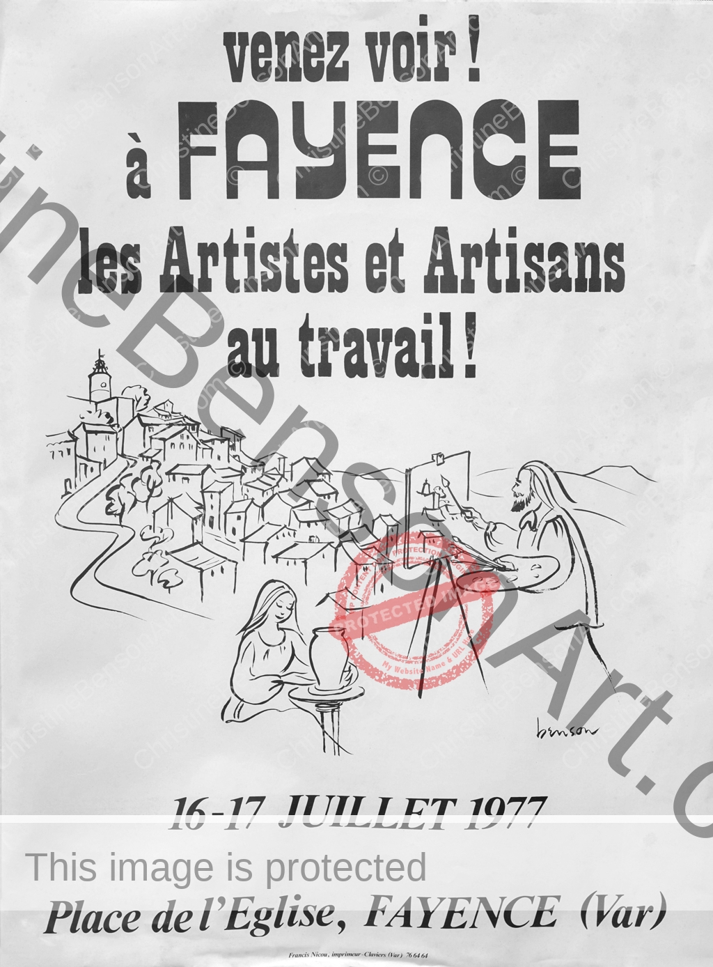 Artistes of Fayence Flyer 1977