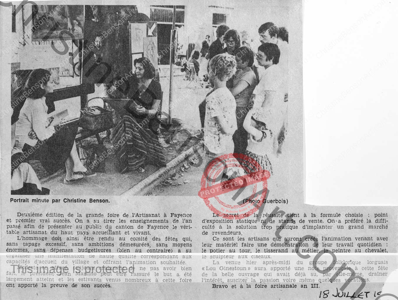 Second Edition of the Great Crafts Fair in Fayence -1977