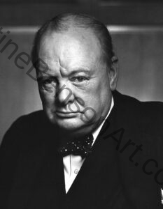 A black and white photograph of Sir_Winston_Churchill by Yousuf Karsh