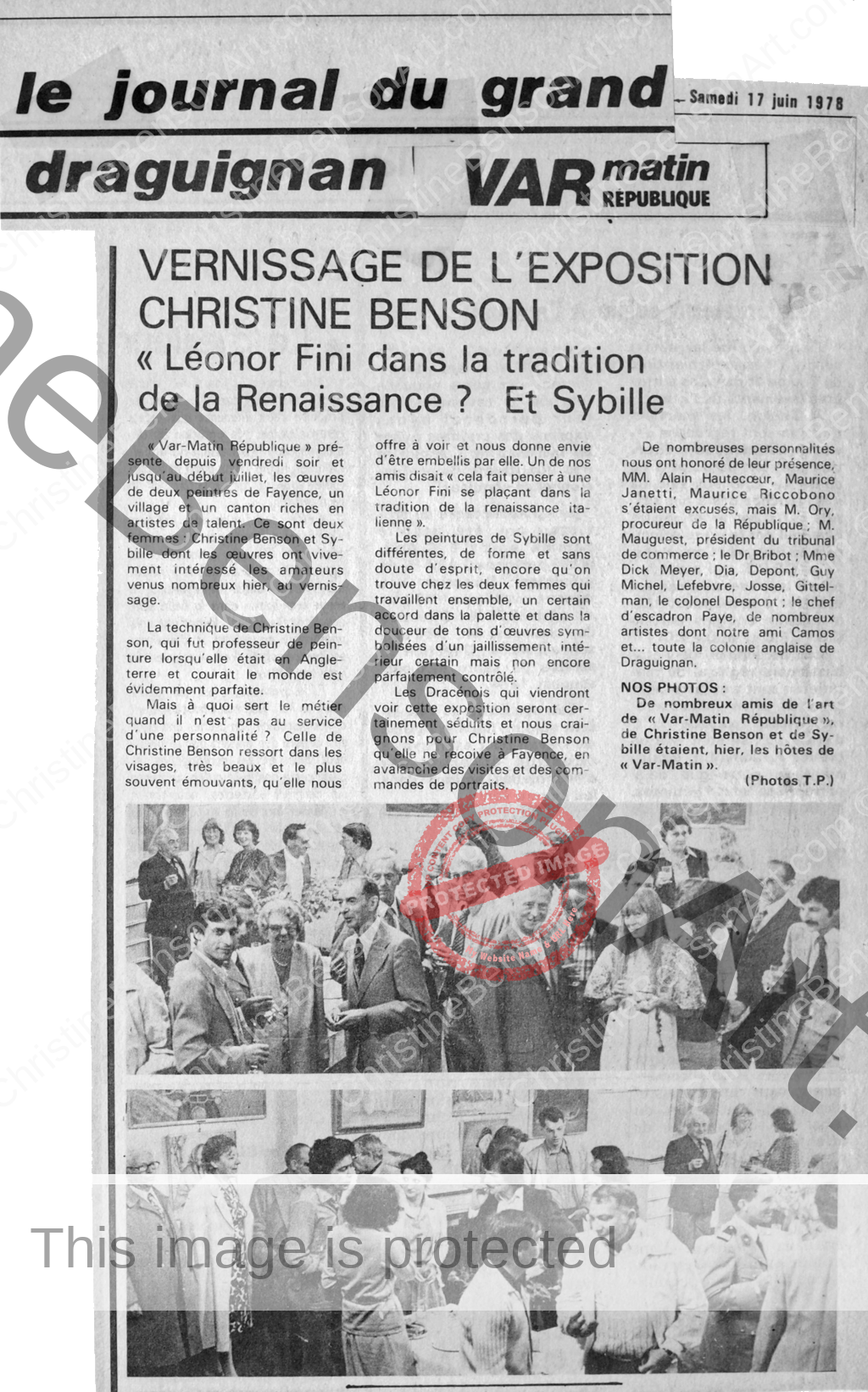 Private View of Christine Benson – 1978