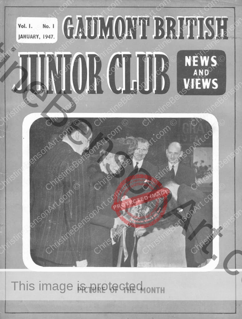 Gaumont British Junior Club Vol.1 No.1 1947-01 Magazine Cover 