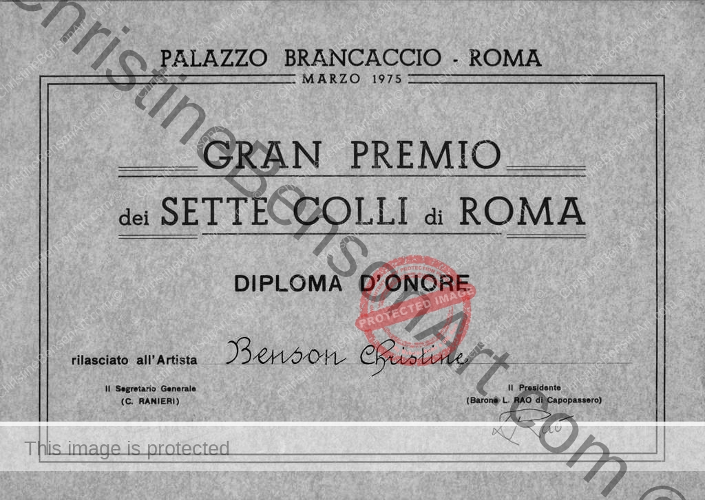 GRAND PRIX of the SEVEN HILLS of ROME – DIPLOMA D’ONORE