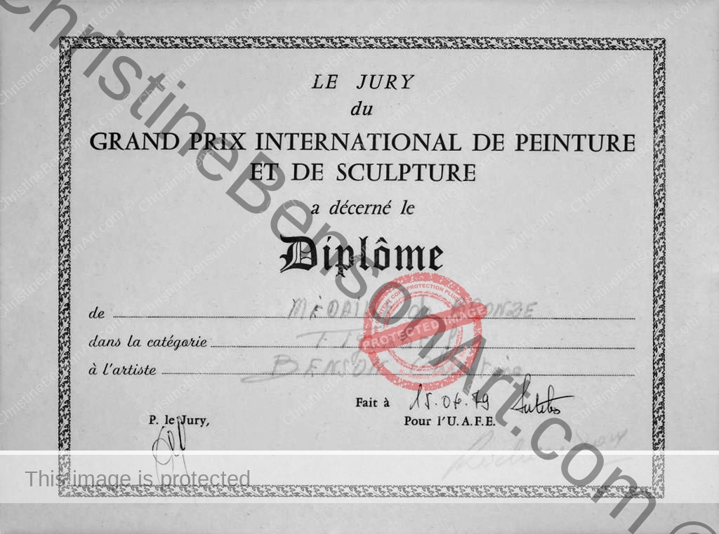 Grand Prix International de Peinture – Bronze Medal