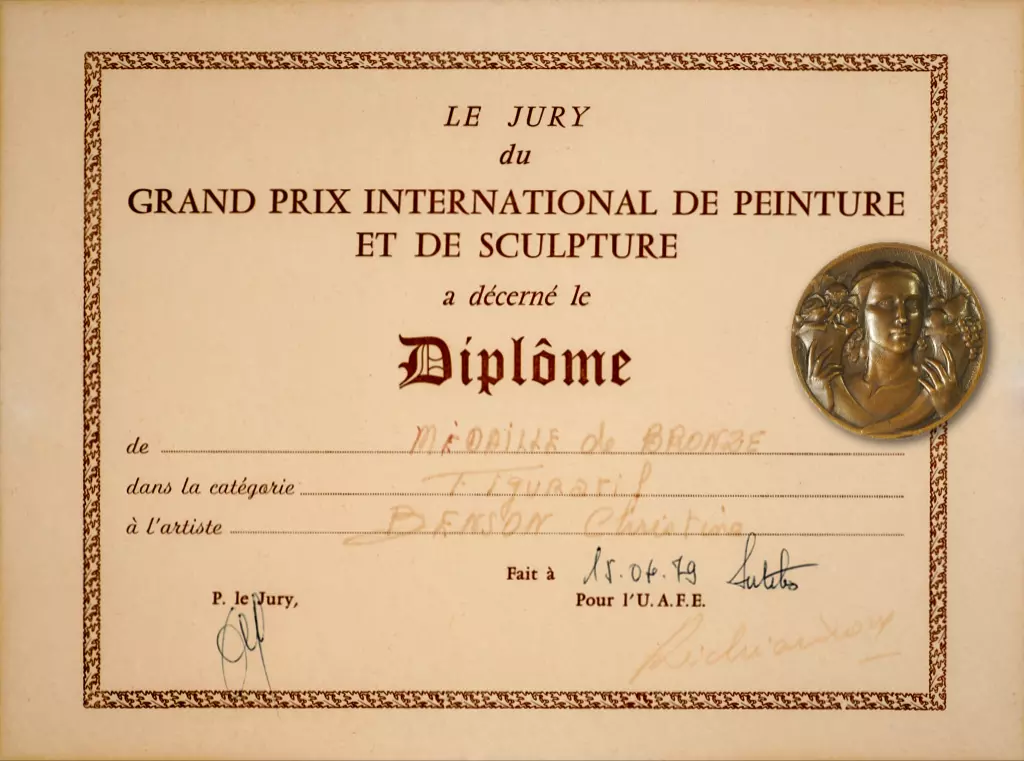 Grand Prix International de Peinture et de Sculpture 1979 - Bronze Medal Diploma