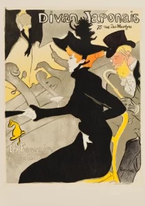 A post advertising Divan Japonais by Toulouse-Lautrec