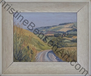 Palette knife painting of the Dorset countryside