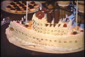 Birthday Cake still frame from 8mm movie