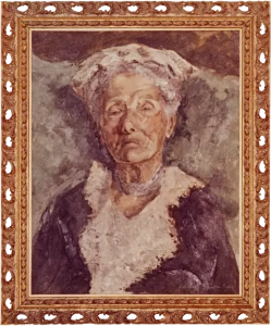 Painting of a very very old woman