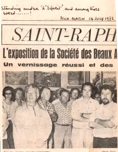 1973 Nice Matin St Raphael Exhibition news photograph