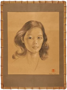 Drawing of Mitsuko, our maid in Okinawa