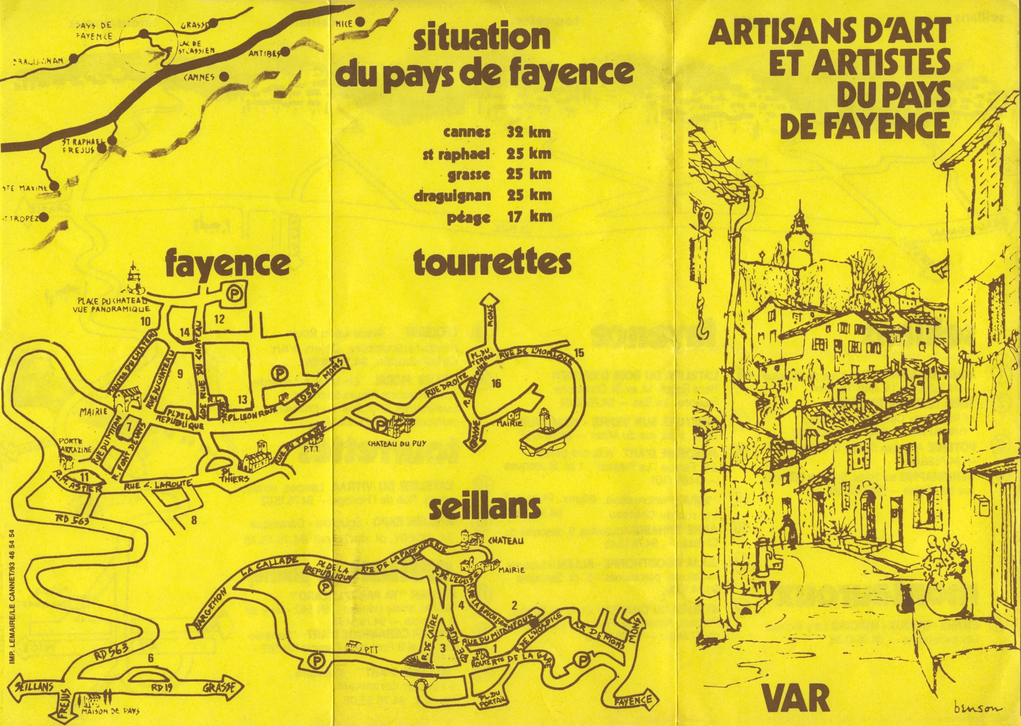 Artisans and Artists Map -3 fold-Flyer outside