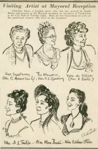 Cape Times 1948 - Article with sketch Impressions of prominent women