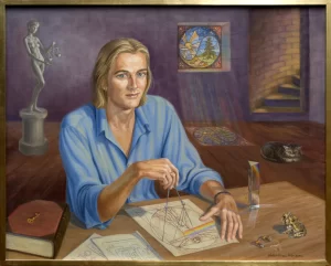 A portrait painting of a young man