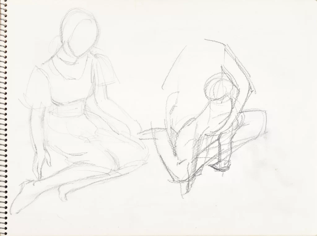 A sketch for the mother group in the Quo Vadis painting