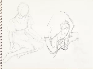 A sketch for the mother group in the Quo Vadis painting