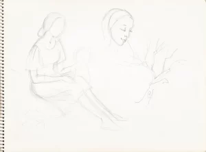An alternate sketch for the mother group in the Quo Vadis painting